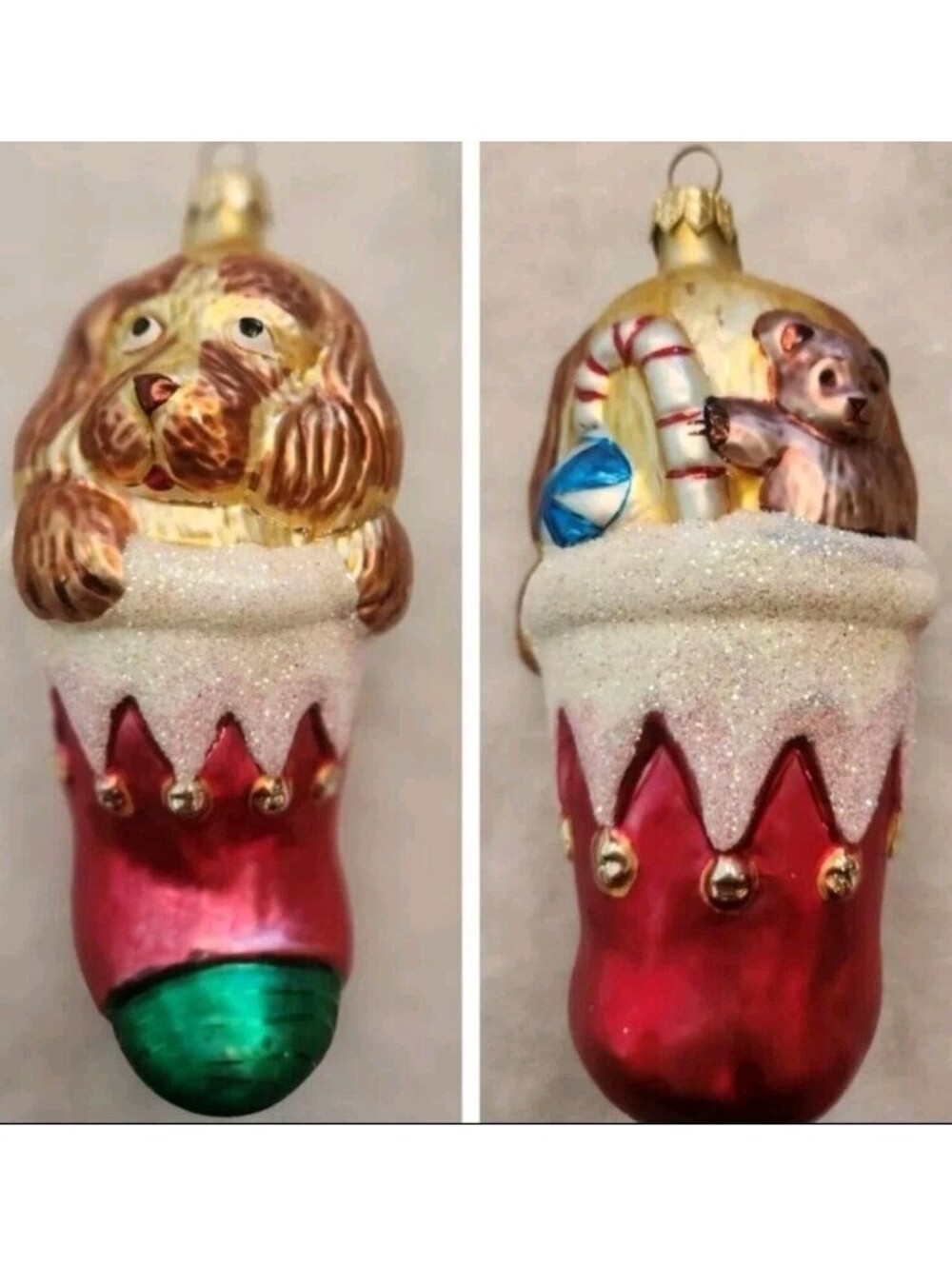 Christopher Radko Puppy Love 1995 6" Handpainted Hanndblown Glass Ornament, Mint